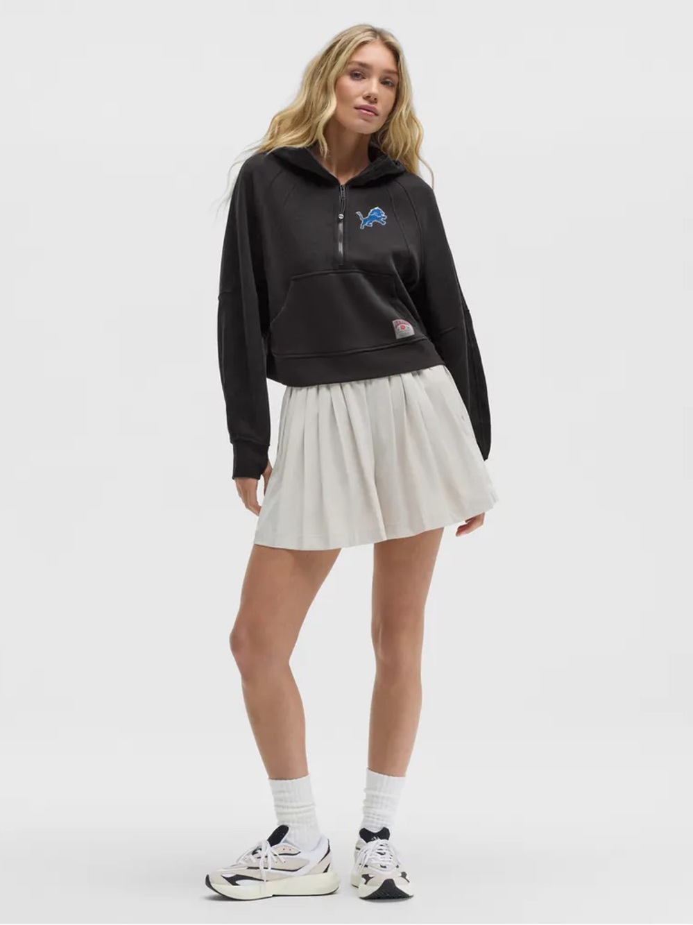 lululemon Black Detroit Lions Scuba Oversized Half-Zip Hoodie